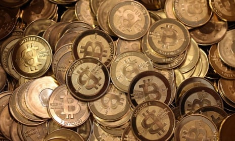 A pile of Bitcoin medals.