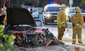 Paul Walker car crash scene 