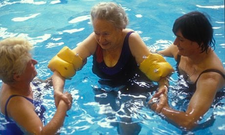 Older women learning to swim