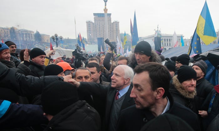 John McCain tells Ukraine protesters: &#39;We are here to support your just cause&#39; | Ukraine | The Guardian