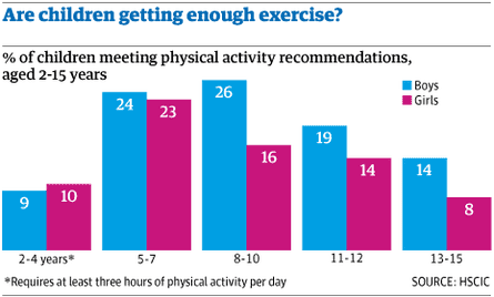 Activity Rates Graph Physical Activity Children Statistics