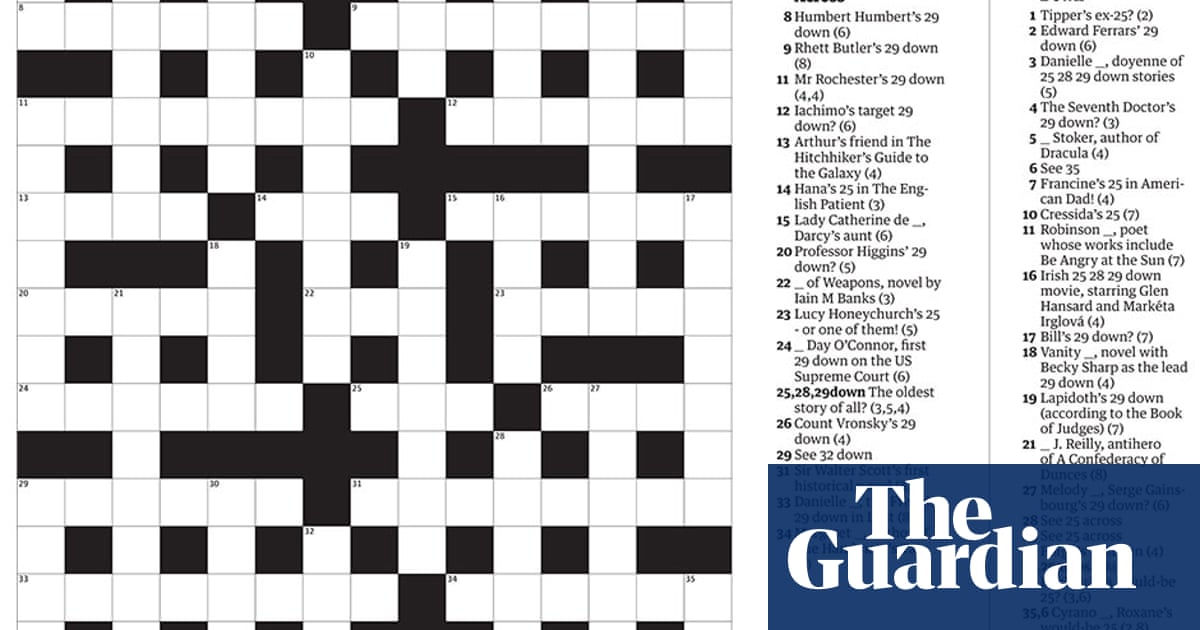 Literary lovers' special review crossword Culture The Guardian