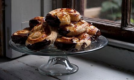 Chocolate apricot palmiers