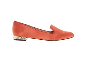 Party shoes: Party shoes - orange slippers with diamante heel by ASOS