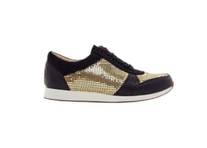 Party shoes: Party shoes - shiny gold and black trainers by ASOS
