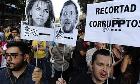 Spanish corruption protest 18/7/13