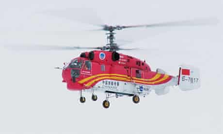 The Chinese helicopter that will airlift crew and  passengers from the Akademik Shokalskiy.