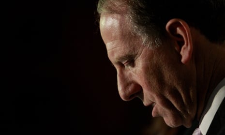 Richard Haass, the chairman of cross-party talks in Northern Ireland, at a press conference after overnight talks ended in deadlock