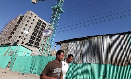 Ethiopia's capital Addis Ababa, office block construction