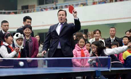 David Cameron in Chengdu, China
