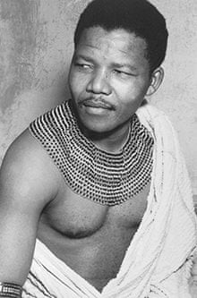 Nelson Mandela in traditional dress in 1950