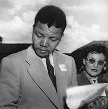 Nelson Mandela with fellow anti-apartheid activist Ruth First at an ANC conference in 1951