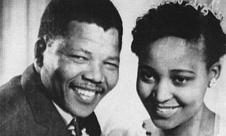 Nelson and Winnie Mandela pose for their wedding photo in 1957