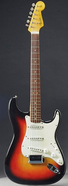 The Fender Stratocaster played by Bob Dylan at the 1965 Newport folk festival
