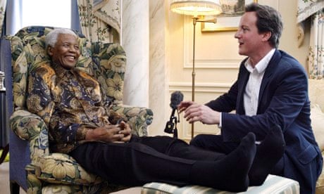Nelson Mandela and David Cameron