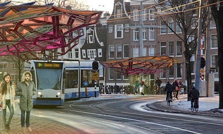 Solar-powered parasols in Paris to make city's | Guardian sustainable | The Guardian
