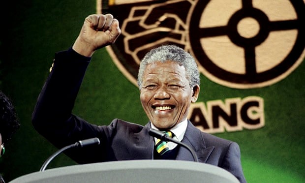 Nelson Mandela at Wembley Stadium