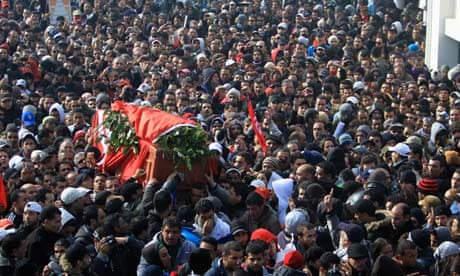 Funeral of Tunisian opposition leader Chokri Belaïd