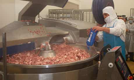 A production line at the Spanghero meat processing company in 2011