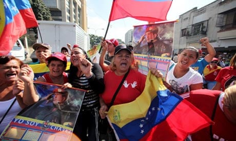 Chavez supporters in Caracas