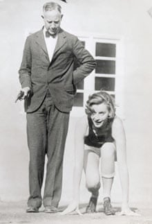 Greta Garbo training with Coach Dean Cromwell of the University of Southern California in 1940's