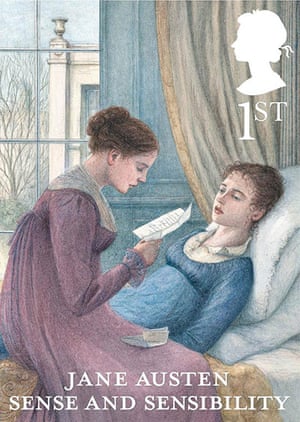 Jane Austen stamps: Jane Austen Sense and Sensibility 1st class stamp