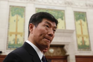 Lobsang Sangay, Prime Minister of the Tibetan government-in-exile, waits to testify before the Commons subcommittee on international human rights on Parliament Hill in Ottawa, Canada.