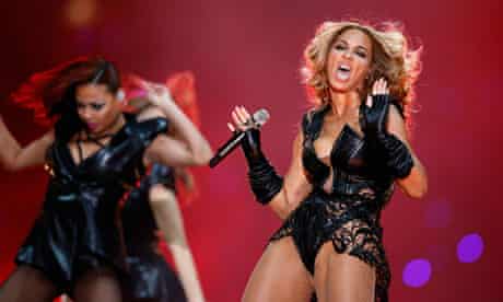 Beyoncé performs at half-time in Super Bowl XLVII