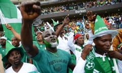 Nigerian fans get in the mood.