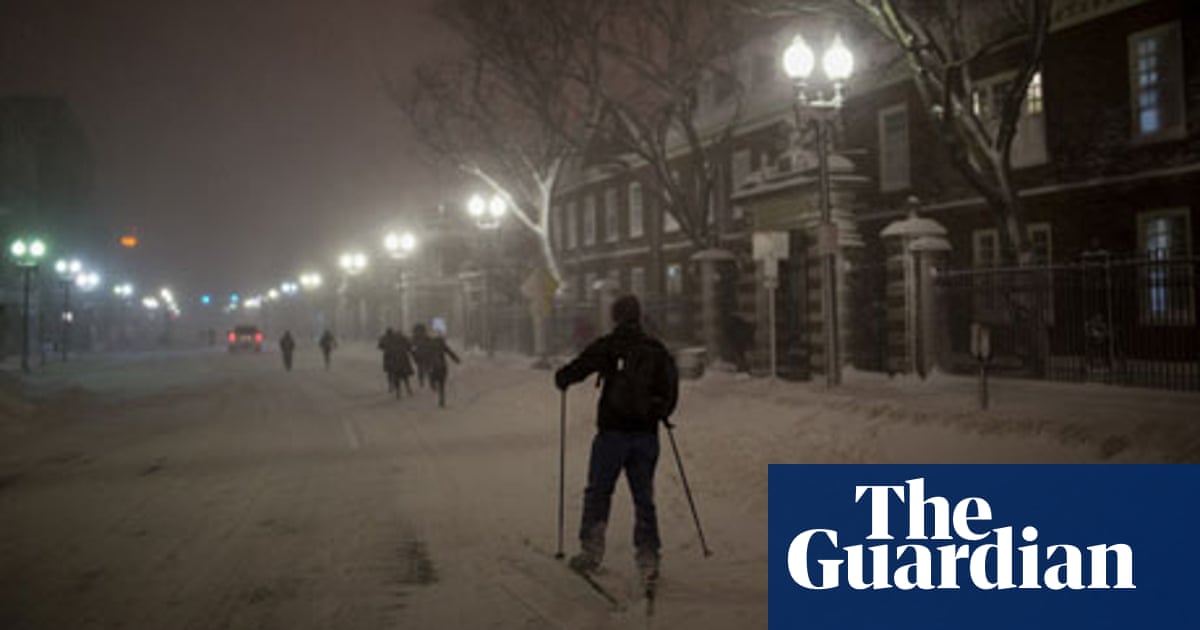 Us North East Hit By Power Cuts As Snow Blankets New England United States The Guardian