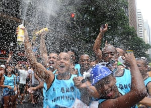 Carnival: Revellers take part in the 'Cordao do Bola Preta'