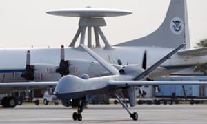 File image of US Predator B unmanned drone  at the naval air station in Corpus Christi, Texas.