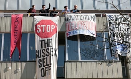 student protest Sussex University