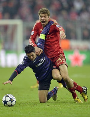 Arsenal v Bayern: Bayern's Thomas Mueller 