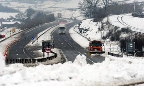 A snow-plough clears the A66 near Bowes, County Durham, where the road was closed for several hours due to heavy snow. Forecasters have warned that another cold snap is on its way - with parts of the country facing more snow and freezing temperatures.