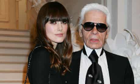 Keira Knightley and Karl Lagerfeld