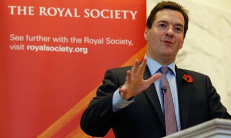 George Osborne speaking at the Royal Society last November