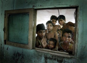 Modern slavery: Indian boys in an embroidery workshop in Bombay