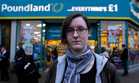 Cait Reilly outside Poundland in Birmingham