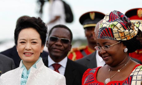 China's First Lady Peng and Tanzania's First Lady Salma