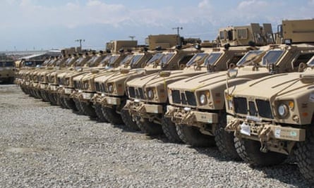 American MRAP vehicles in Afghanistan.