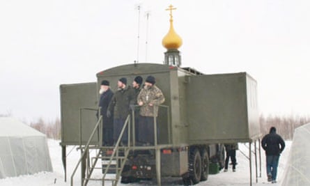 Church-in-a-box … A Russian military Orthodox chapel