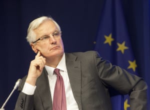 0European commissioner for Internal Market and Services Michel Barnier pictured during a press conference after the Ecofin meeting