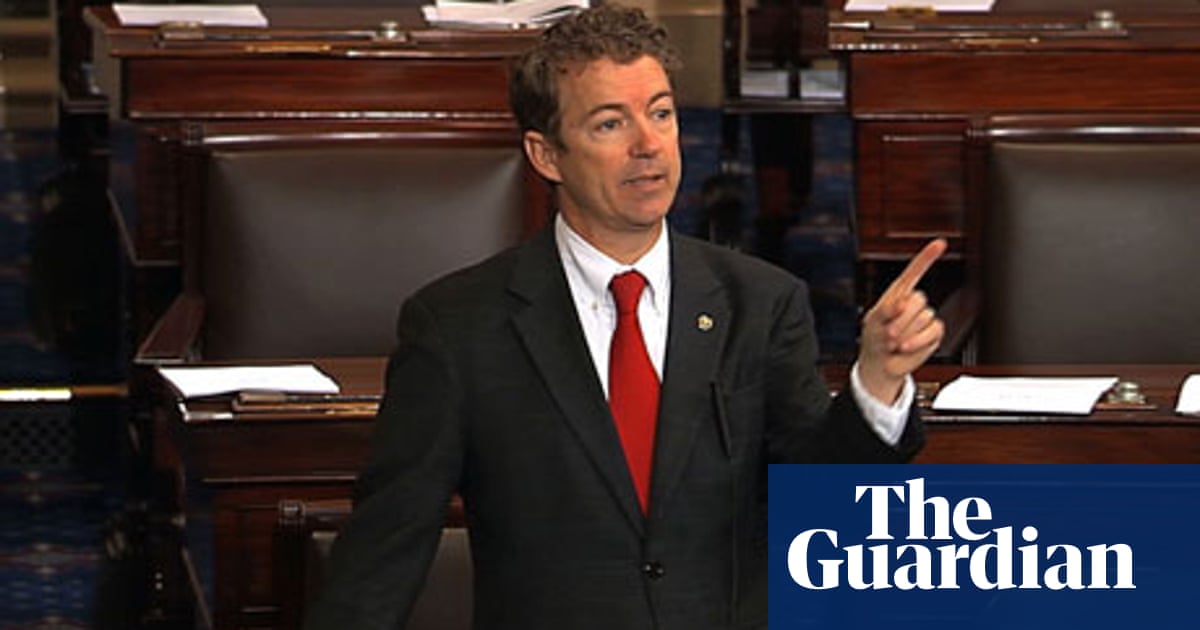 Rand Paul Anti Drone Filibuster Draws Stinging Criticism From Republicans Rand Paul The Guardian Rand Pauls 2022 List Of Most Ridiculous Waste