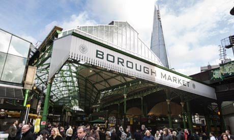 The Shard looms over Borough Market