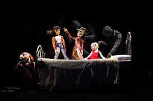 Adelaide Festival day nine: Puppets perform the show Murder at the Queen's theatre