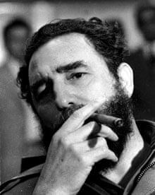 President Castro smoking cigar