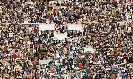 Jigsaw puzzle of more than 20,000 faces 