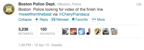Boston police tweet