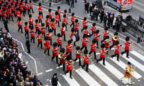 Margaret Thatcher Funeral Thousands Line Streets To Witness Final Journey Margaret Thatcher The Guardian